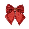 Christmas Plastic Sequin Big Bowknot Pendant Decorations AJEW-S088-04A-2