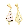 Brass Micro Pave Colorful Cubic Zirconia Pendants KK-G430-01G-03-1