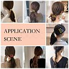 Alloy Ponytail Cuff Rubber Elastic Hair Ties OHAR-P018-A06-4