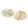 Rack Plating Alloy Enamel Pendants FIND-Q099-06G-03-2