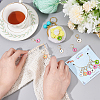 Alloy Enamel Flower with Yin Yang Charm Locking Stitch Markers HJEW-PH01723-3