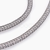 Brass Mesh Chain Necklaces NJEW-F241-01B-D-2