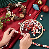 Beadthoven 100Pcs 5 Style Christmas Themed Dyed Natural Wooden Beads WOOD-BT0001-07-6