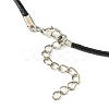 Angel Shape Alloy with Glass Pendant Necklaces NJEW-JN04560-04-5