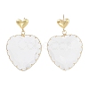 Glass Heart Dangle Stud Earrings EJEW-Q800-17A-KCG-1