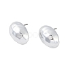 Oval CCB Plastic Stud Earrings for Women EJEW-Q382-01P-1