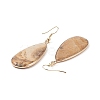 Natural Picture Jasper Teardrop Dangle Earrings EJEW-G331-01G-07-4