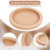 3Pcs 3 Style Flat Round Wooden Picture Frames TOOL-WH0118-17-4