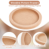 3Pcs 3 Style Flat Round Wooden Picture Frames TOOL-WH0118-17-4