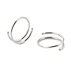 Double Nose Ring for Single Piercing AJEW-C010-02P-03-3