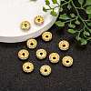 Iron Rhinestone Spacer Beads RB-A010-10MM-G-3
