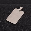 Tarnish Resistant Rectangle 201 Stainless Steel Tag Pendants X-STAS-I032-120-2