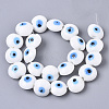 Handmade Evil Eye Lampwork Beads Strands LAMP-R143-04C-2