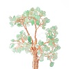 Natural Green Aventurine Chips with Brass Wrapped Wire Money Tree on Ceramic Vase Display Decorations DJEW-B007-02A-2