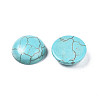 Craft Findings Dyed Synthetic Turquoise Gemstone Flat Back Dome Cabochons TURQ-S266-18mm-01-3