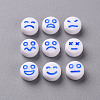 White Opaque Acrylic Beads MACR-N008-42-A03-2