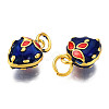 Alloy Enamel Charms ENAM-N056-038C-3