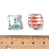 Spray Painted Acrylic Beads OACR-H123-03-3