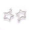 Tarnish Resistant 304 Stainless Steel Charms X-STAS-F187-07P-1