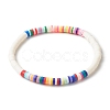 Handmade Polymer Clay Heishi Beads Stretch Bracelets Set BJEW-JB07349-01-3