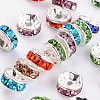 Brass Grade A Rhinestone Spacer Beads RSB037NF-1