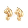 Teardrop 304 Stainless Steel Stud Earrings for Women EJEW-K278-29G-1