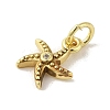 Brass Micro Pave Cubic Zirconia Charms KK-M283-22E-01-2