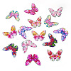 7 Colors Epoxy Resin Flower Print Big Pendants RESI-TA0002-60B-2