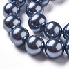 Eco-Friendly Dyed Glass Pearl Round Beads Strands HY-A002-14mm-RB077-3