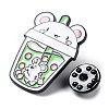 Cartoon Animal Boba Tea Cup Enamel Pin JEWB-E025-01EB-02-3