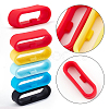 Gorgecraft 36Pcs 9 Colors Silicone Replacement Watch Band Strap Loops SIL-GF0001-10-4