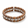 Wooden Watch Band Bracelets for Women Men BJEW-M306-03P-1