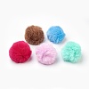 Handmade Faux Rabbit Fur Pom Pom Ball Covered Pendants WOVE-FS0001-02-1