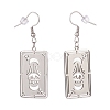 Non-Tarnish Chakra Theme Hollow Charm Dangle Earrings EJEW-JE04719-3