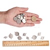 80 Pcs 8 Styles 304 Stainless Steel Cabochon Connector Settings STAS-SZ0001-41P-4