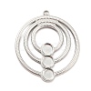 Non-Tarnish 304 Stainless Steel Pendant Cabochon Settings X-STAS-P333-03P-1