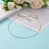 Faceted Round Natural Amazonite Beaded Necklaces NJEW-JN03215-03-4