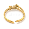 Ion Plating(IP) 304 Stainless Steel Word Love Open Cuff Ring for Women RJEW-A043-17G-3