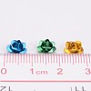 Mixed Color Aluminum Rose Flower Tiny Metal Beads X-AF6MM00MY-4