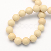 Natural Fossil Round Beads Strands G-S171-6mm-2