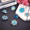 Alloy Rhinestone Snap Buttons SNAP-PH0001-04-6
