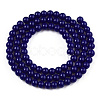 Opaque Solid Color Glass Beads Strands GLAA-T032-P4mm-03-3