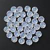 35Pcs Transparent Spray Painted Glass Beads GLAA-YW0001-65-2