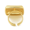 Brass Open Cuff Rings for Women RJEW-U011-03G-02-3