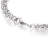 304 Stainless Steel Rope Chain Bracelets BJEW-G622-01P-2
