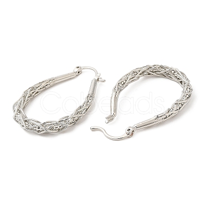 Brass Hoop Earrings EJEW-A102-03P-1