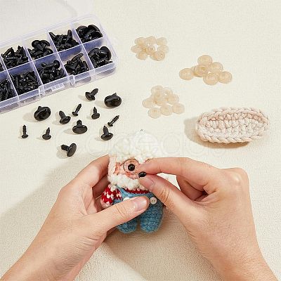 Resin Doll Craft Eyes and Noses with Washers DIY-WH0209-04-1