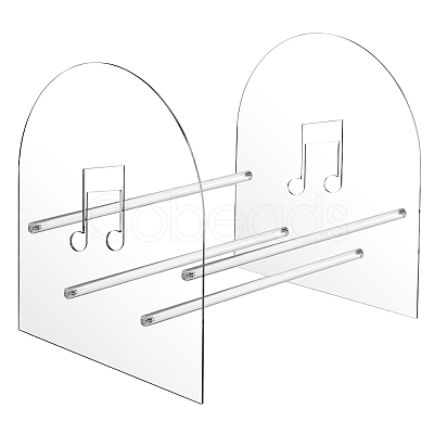 Arch Shaped Acrylic Vinyl Record Storage Holder Rack ODIS-WH0070-02-1