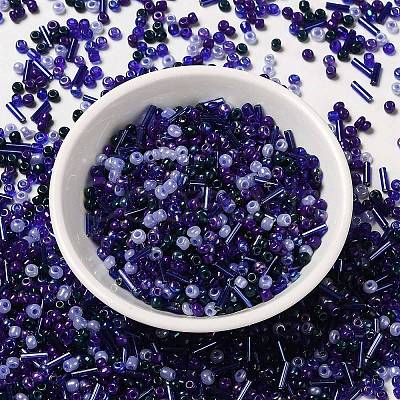 Opaque & Transparent Inside Colours Glass Seed Beads SEED-F004-02G-1