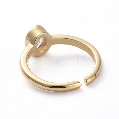 Adjustable Brass Cuff Finger Rings X-RJEW-G096-04G-1